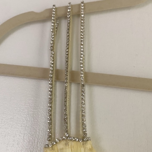 LoveShackFancy Yellow Dress with Crystal Straps - Picture 7 of 9